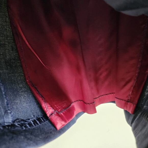 Christian Dior Vintage High Waisted Navy Blue Pleated Midi Skirt Size 14 - Picture 9 of 9